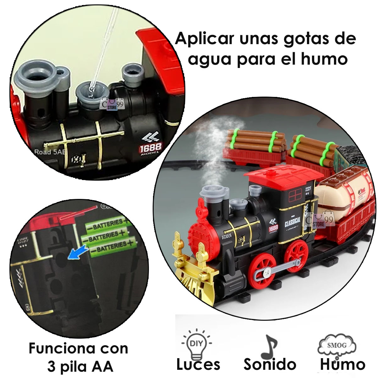 Miniatura 6 de Tren Clásico Decoración Navideña